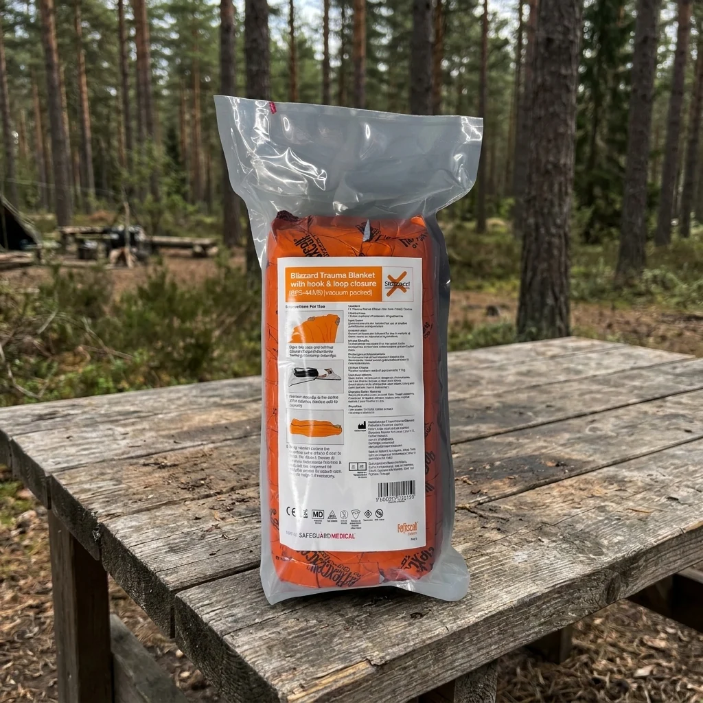 Термоковдра Blizzard Trauma Blanket with Hook & Loop Closure - оранжевий