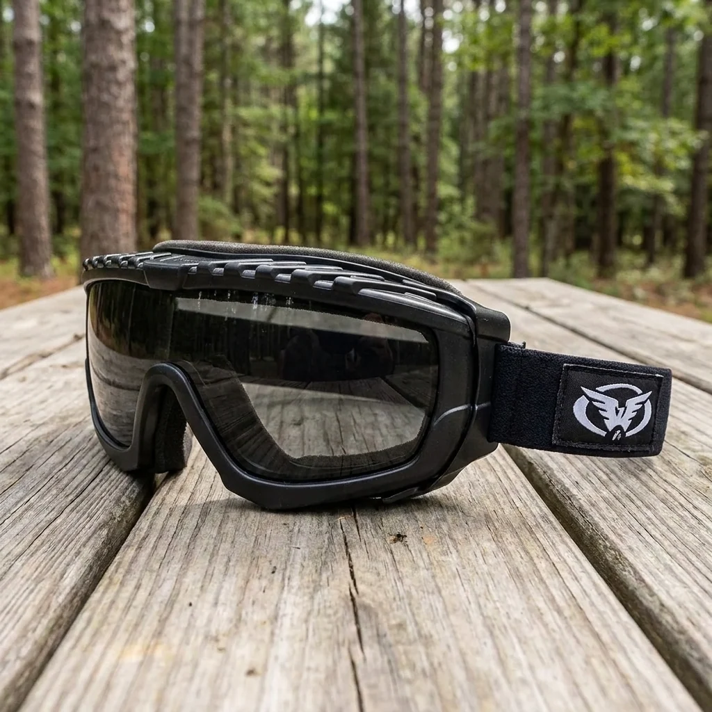 Окуляри захисні з ущільнювачем Global Vision Ballistech-1 (smoke) Anti-Fog, чорні, Чорний