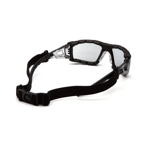 Окуляри захисні з ущільнювачем Pyramex Fyxate (light gray) H2MAX Anti-Fog, світло-сірі напівтемні, Чорний — фото 6