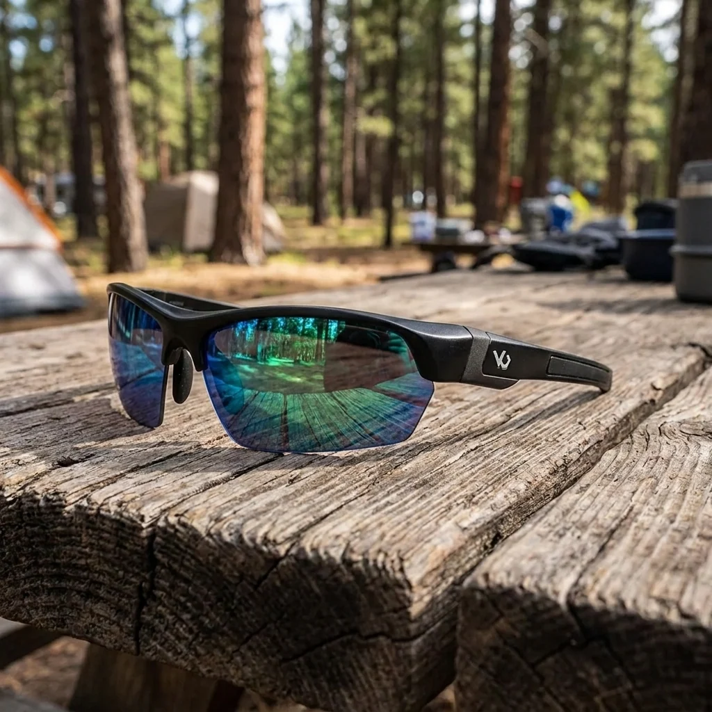 Окуляри поляризаційні (захисні) Venture Gear Tensaw Polarized (green mirror) дзеркальні синьо-зелені, Чорний