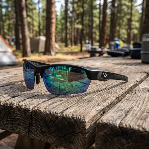 Окуляри поляризаційні (захисні) Venture Gear Tensaw Polarized (green mirror) дзеркальні синьо-зелені, Чорний
