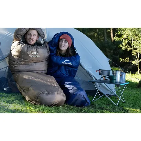 Спальник з капюшоном Naturehike MJ600 CNK2300SD014, темно-блакитний — фото 6