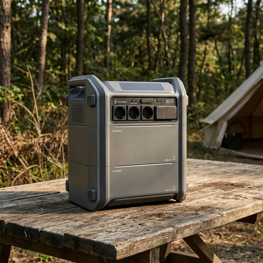 Портативна електростанція Segway CUBE 2000 (2584 Вт, R-Drive 4400 Вт, 2048 Вт·год, IPX3, BT, розширення ємності, швидка зарядка)