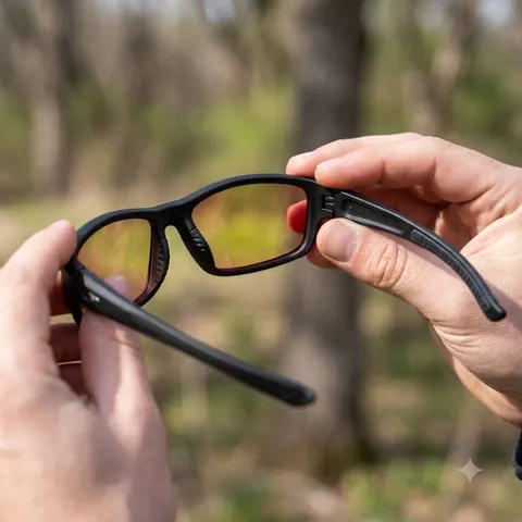 Окуляри фотохромні (захисні) Global Vision Hercules-7 Photochromic Anti-Fog (G-Tech™ red), фотохромні дзеркальні червоні, Чорний — фото 3