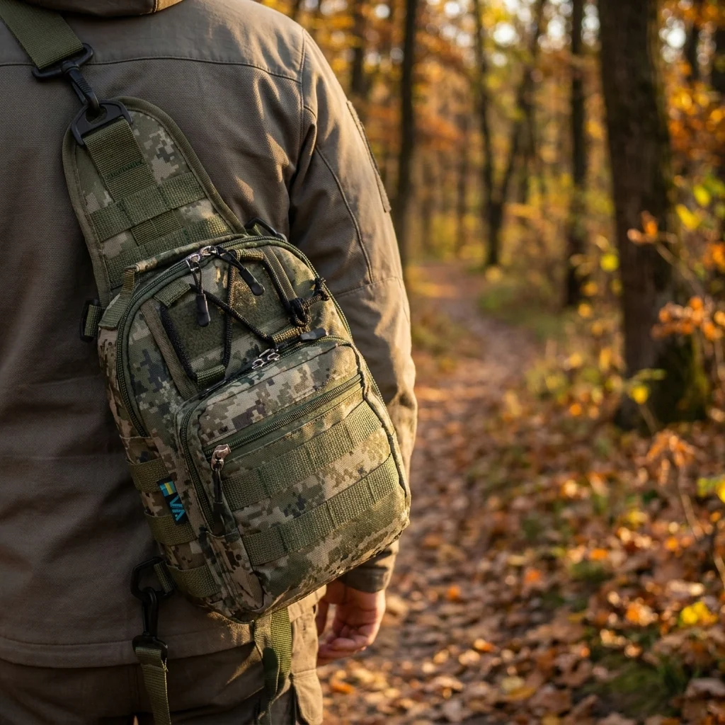 Сумка через плече — Піксель з MOLLE-системою