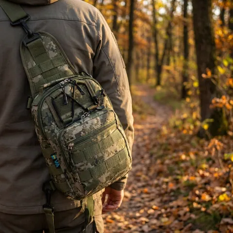 Сумка через плече — Піксель з MOLLE-системою