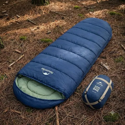 Спальник з капюшоном Naturehike MJ600 CNK2300SD014, темно-блакитний — фото 3