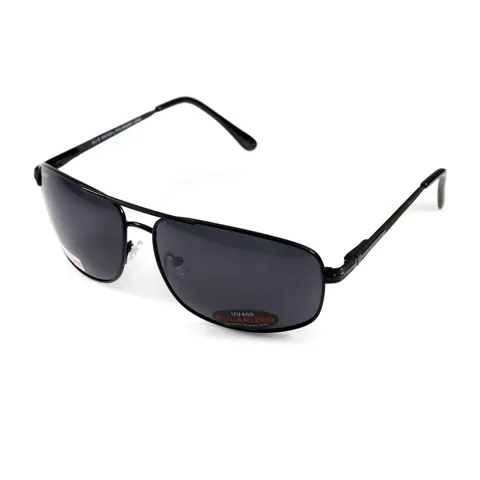 Окуляри поляризаційні BluWater Navigator-2 Polarized (gray), чорні в металевій оправі, Чорний — фото 11