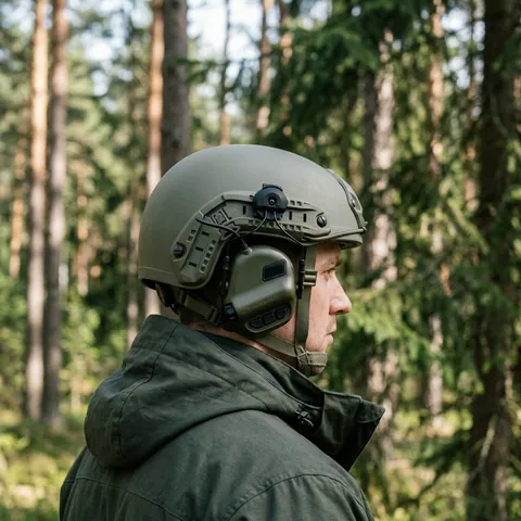 Тактичні навушники EARMOR M31Н з кріпленням Олива