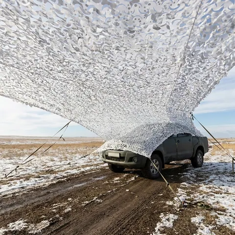 Зимова маскувальна сітка Militex Альпійська клякса 20х20 (площа 400 кв.м.)
