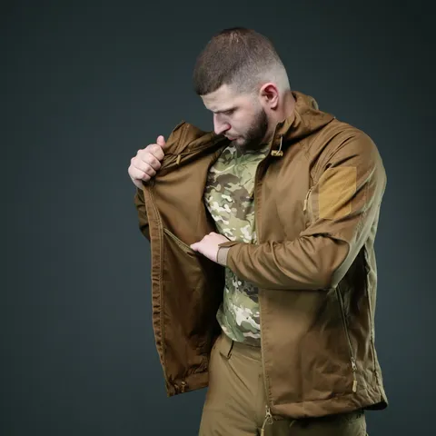Тактична куртка Twill GEN I | Койот | Літня військова куртка без підкладки — фото 9