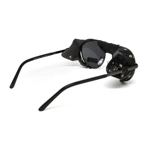 Окуляри захисні Global Vision Aviator-5 GunMetal (gray), сірі в темній оправі зі з'ємним ущільнювачем із синтетичної "шкіри", Чорний — фото 9