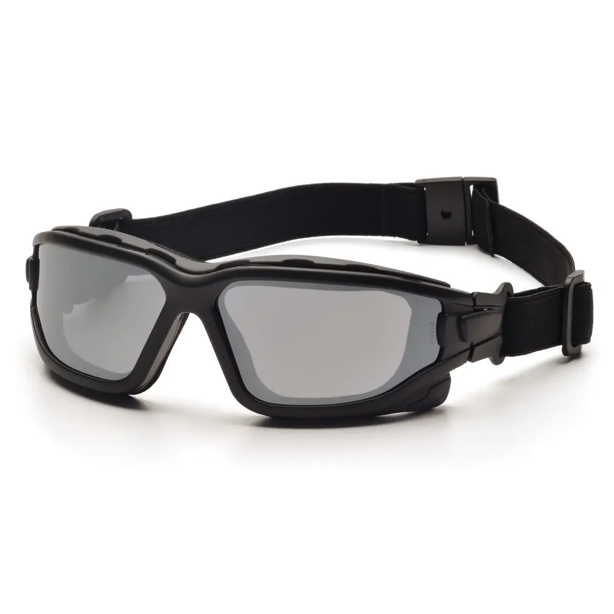 Окуляри захисні з ущільнювачем Pyramex i-Force Slim (silver mirror) Anti-Fog, дзеркальні сірі, Чорний