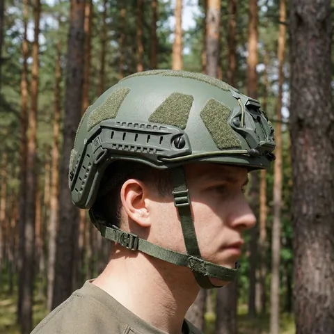 Кевларовий балістичний шолом FAST GEN III Kevlar Olive з кріпленням NVG та рейками