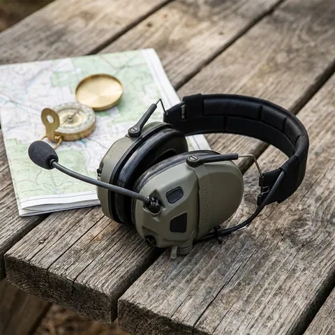 Активні навушники Ops-Core AMP Communication Headset-Connectorized. NFMI. Верхній тримач. Ranger Green — фото 3