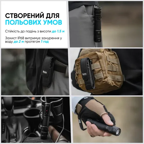 Ліхтар Wuben C3, чорний — фото 11