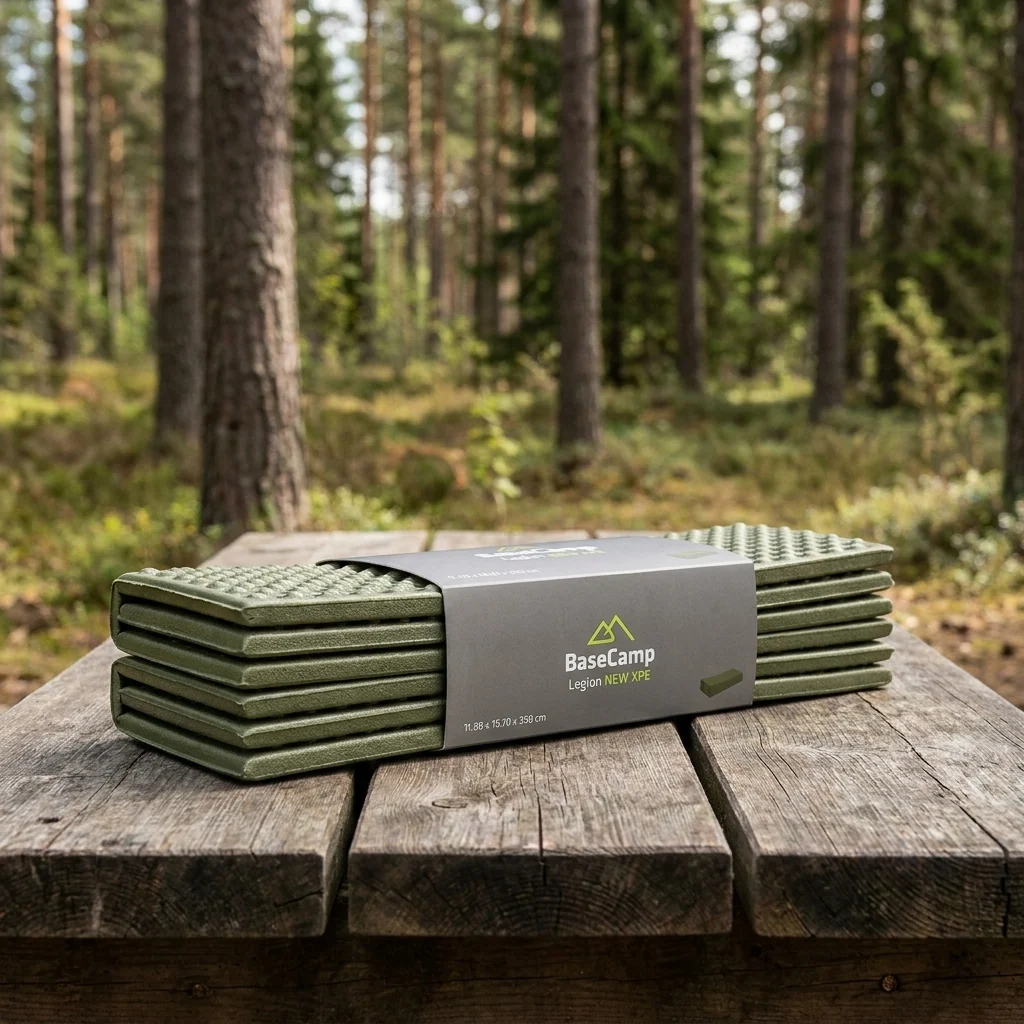 Кемпінговий каремат (185х55х1, 5 см) олива BaseCamp Legion NEW XPE