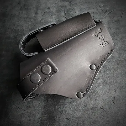 Шкіряна кобура поясна під GLOCK 17, чорна — фото 4