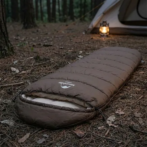Спальник з капюшоном Naturehike U250 NH20MSD07, (6°C), лівий, коричневий
