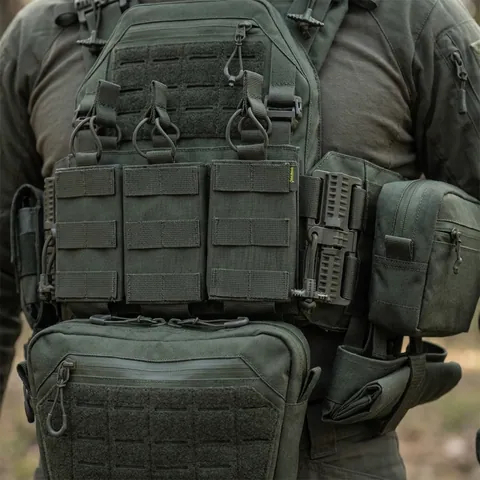 Комплект плитоноска Kiborg GU Gen.2 + 6 підсумків Хакі — фото 3