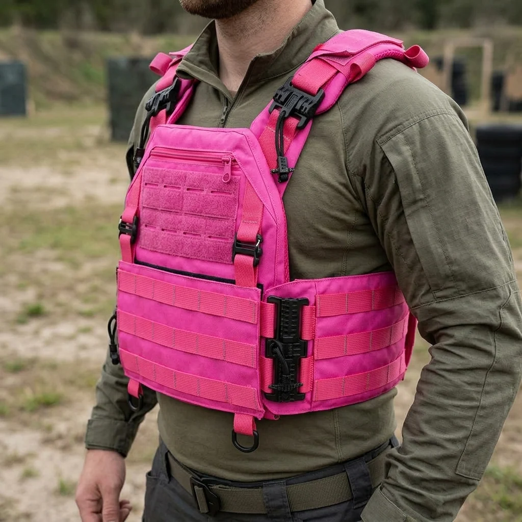 Плитоноска Kiborg GU Gen.2 рожева з системою MOLLE, бронежилет під плити