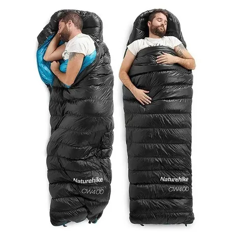 Спальник з натуральним пухом Naturehike CWZ400 NH19W400-Z, (7°C), p-р L, жовтий — фото 5