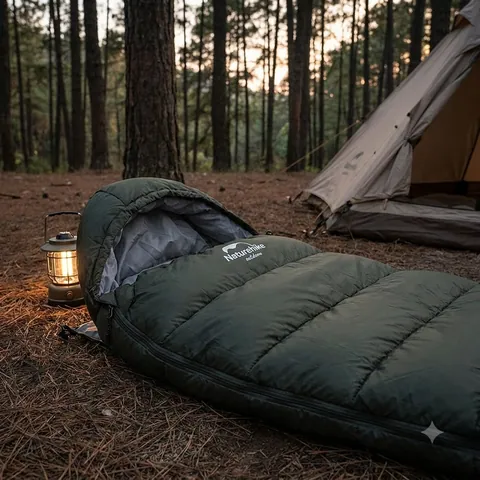 Спальник з капюшоном Naturehike U250 NH20MSD07, (6°C), лівий, темно-зелений