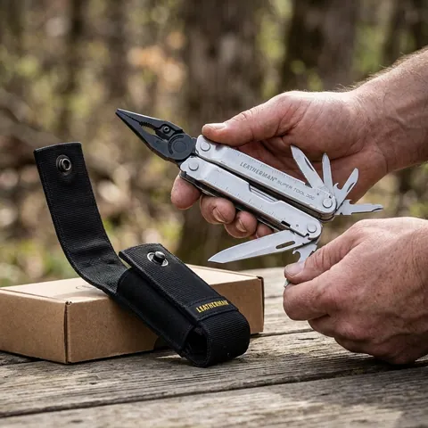 Мультиінструмент Leatherman Super Tool 300 SILVER, чохол MOLLE (чорн), картонна коробка — фото 3