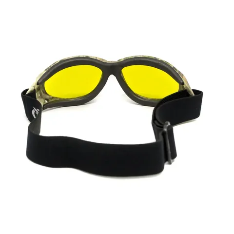 Окуляри захисні з ущільнювачем Global Vision Eliminator Camo Forest (yellow), жовті в камуфльованій оправі, Камуфляж — фото 5