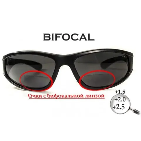 Окуляри біфокальні поляризаційні (захисні) BluWater Winkelman-2 polarized (+2.0 bifocal), (gray) чорні, Чорний — фото 13