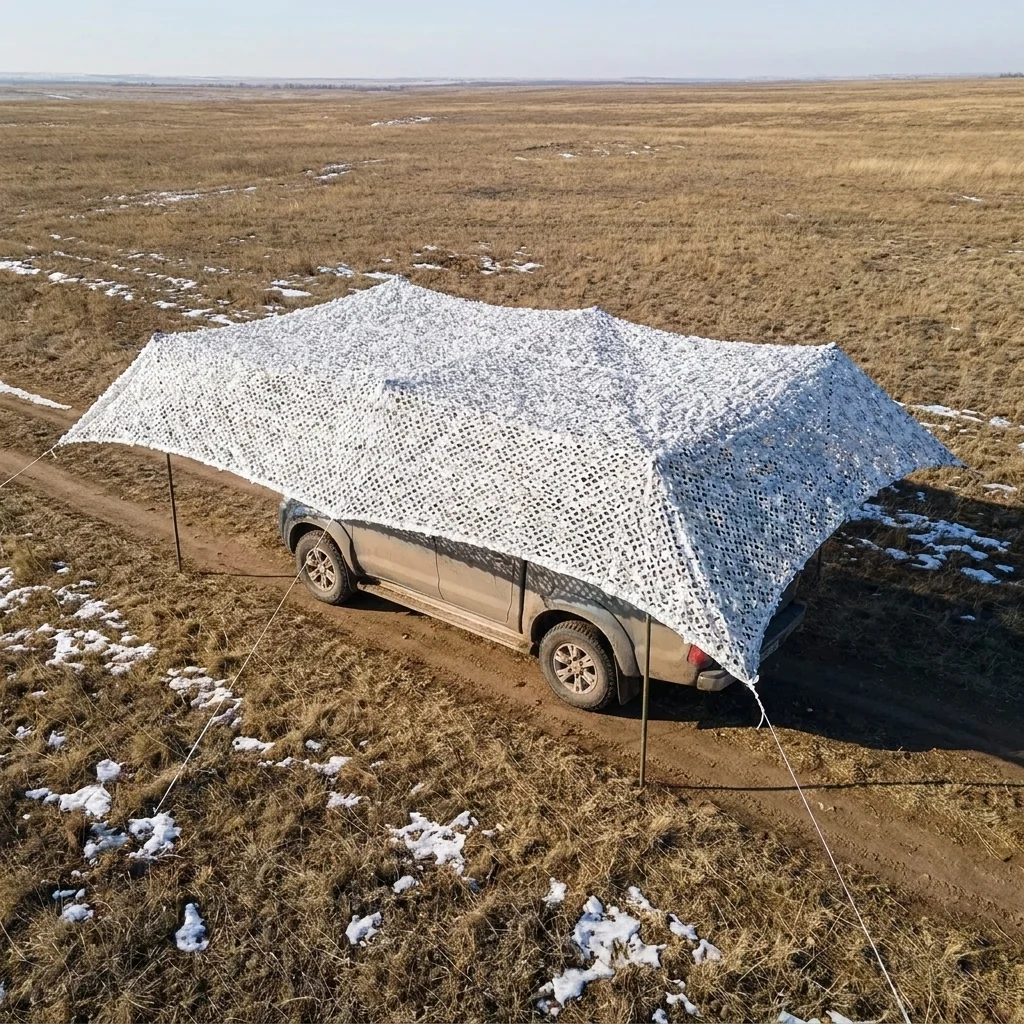 Зимова маскувальна Militex сітка зимовий мультикам 5х8м (площа 40 кв.м.)