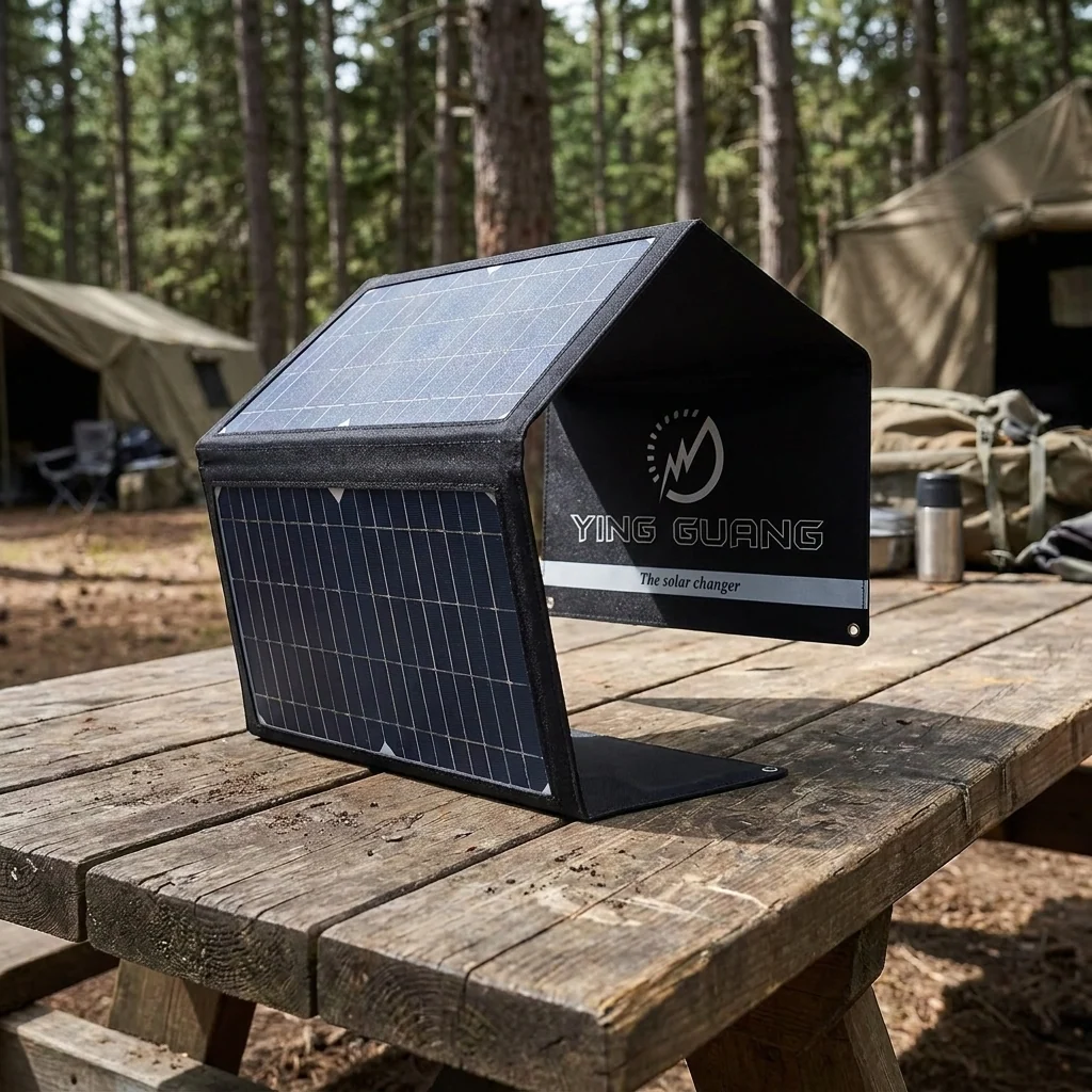 Складаний сонячний зарядний пристрій Solare 28 W USB + Type-C + DC (18V/1.5A) виходи (6358-EU+DC)