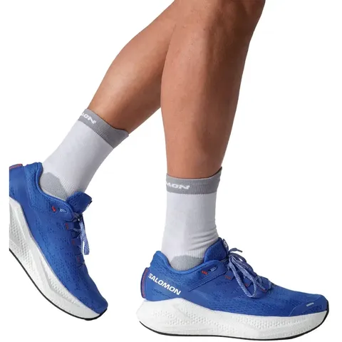 Чоловічі бігові кросівки Salomon Aero Glide 3 для асфальту, сині з білим та червоним — фото 9