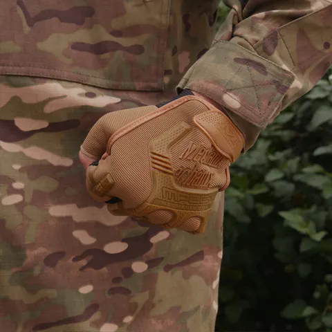 Безпалі Рукавиці койот з гумовим демпфером Mechanix — фото 11