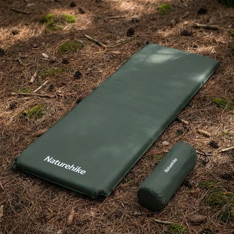 Килимок самонадувний одномісний Naturehike CNK2450WS020, 100 мм, темно-зелений — фото 3