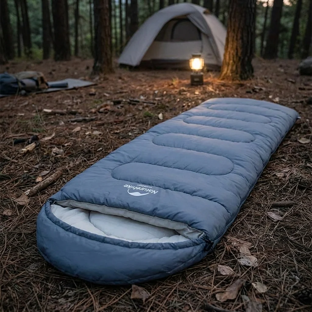 Спальний мішок Naturehike Y150L NH21MSD08, лівий, сіро-блакитний
