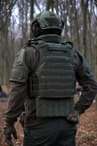 Захист шиї mod. 1 Kiborg з балістичним захистом 2 клас Militex Хакі — фото 10