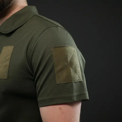 Тактична футболка поло олива Military — фото 11