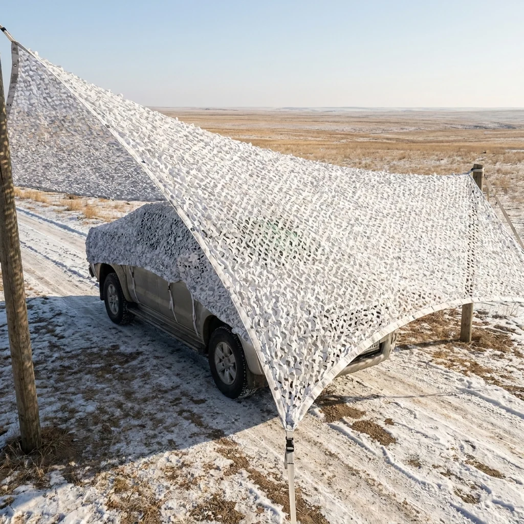 Зимова маскувальна сітка Militex Зимовий мультикам 5х10м (площа 50 кв.м.)