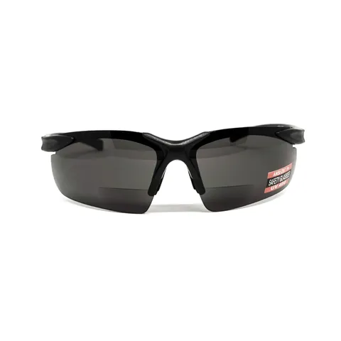 Окуляри біфокальні (захисні) Global Vision Apex Bifocal +2.0 (gray) сірі, Чорний — фото 4