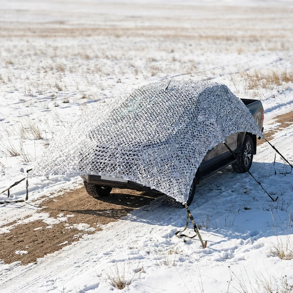 Маскувальна сітка Militex для авто Зимовий мультикам 4х8м (площа 32 кв.м.)