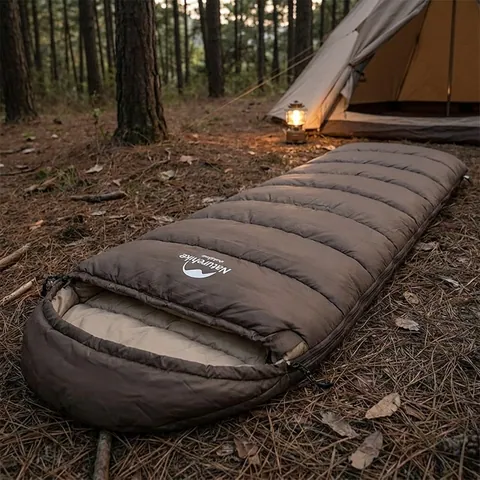Спальник з капюшоном Naturehike U350 NH20MSD07, (1°C), лівий, коричневий
