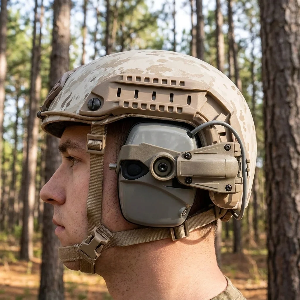 Кріплення для навушників Howard Leight Impact Sport на рейки ARC - NeckFlip Helmet Rail Mount Kit (TAN)