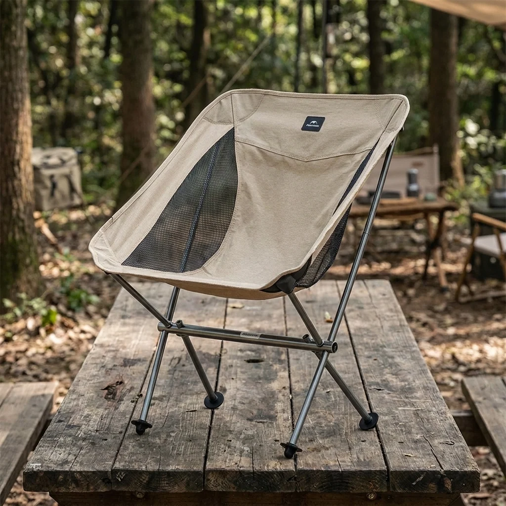 Крісло складане Naturehike Stellaluna L04 CNK2450JJ015, розмір M, алюміній, коричневий