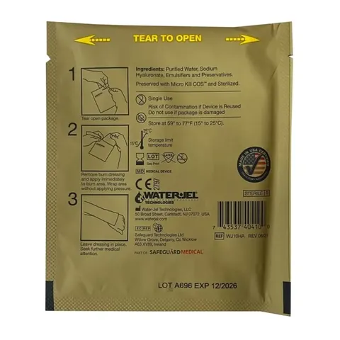 Протиопікова пов'язка Water-Jel Military Tactical Burn Dressing 10 см х 10 см — фото 3