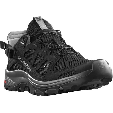 Чоловічі кросівки сандалі Salomon Techamphibian 5 для води та трекінгу, чорні з сірим — фото 2