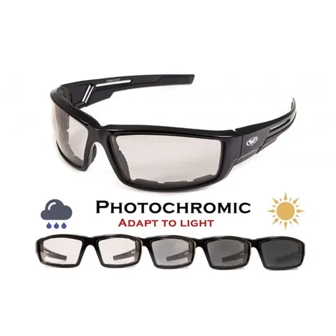Окуляри фотохромні (захисні) Global Vision Sly Photochromic (clear) фотохромні прозорі***, Чорний — фото 2
