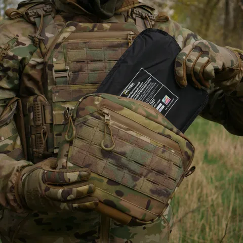 Сумка-напашник XL з балістичним пакетом 1 клас захисту Kiborg GU Сordura Multicam — фото 11