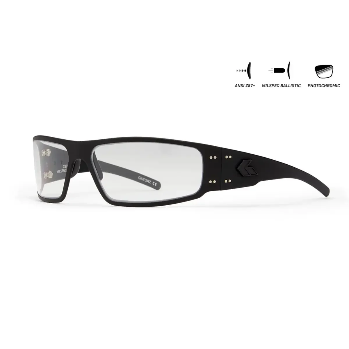 Захисні окуляри Gatorz Magnum Photochromic ANSI Z87.1 Mil-Spec Ballistic, Black Cerakote - GZ-01-005