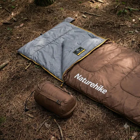 Спальник надлегкий Naturehike Summer LW180 NH21MSD09 лівий, (15°C), p-p XL, коричневий — фото 3